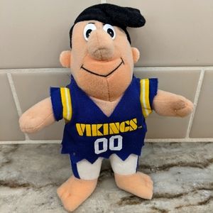 Minnesota Vikings Collectible Fred Flintstone 8" Plush Toy with 00 Jersey